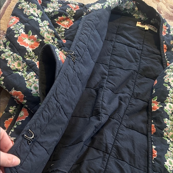 Free People Chloe Quilted Floral Jacket Dusk Combo Size M - Picture 5 of 6